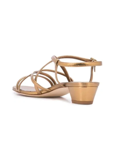 Shop Manolo Blahnik Lupita Sandals In Metallic