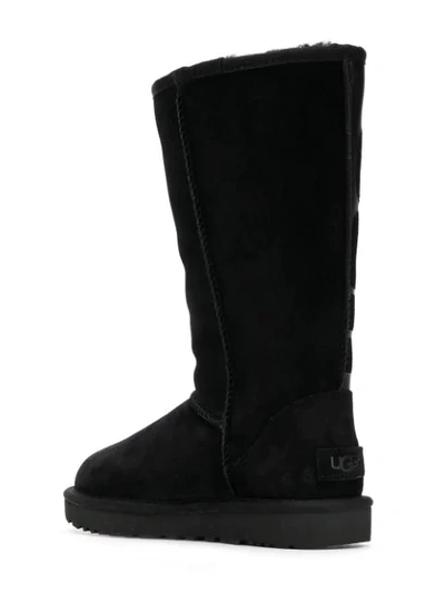 Shop Ugg Australia Logo Slip-on Boots - Black