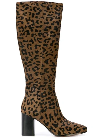 Shop Diane Von Furstenberg Reese Leopard Boots In Neutrals