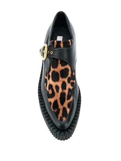 Shop Stella Mccartney Leopard Print Platform Loafers In Black