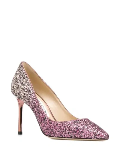 Shop Jimmy Choo Romy 85mm Pumps In Pink