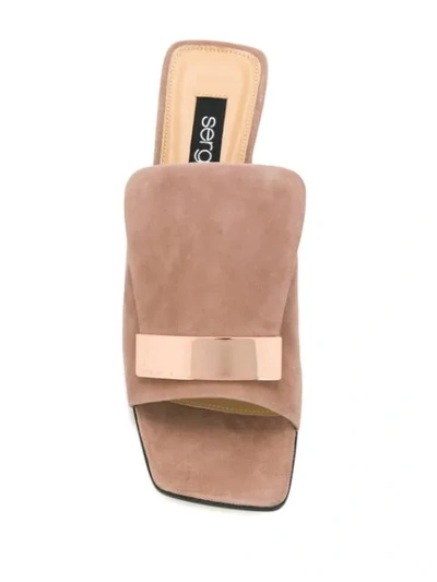 Shop Sergio Rossi Heeled Mule Sandals In Pink