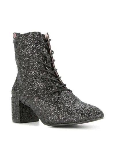 Macgraw Stardust Glitter Ankle Boots In Black
