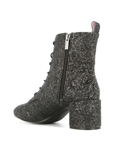 Shop Macgraw Stardust Glitter Ankle Boots In Black