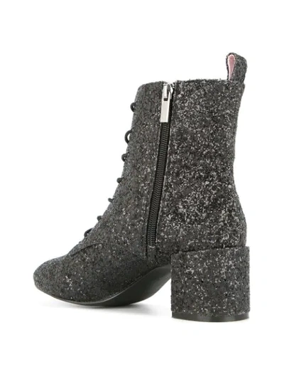 Macgraw Stardust Glitter Ankle Boots In Black