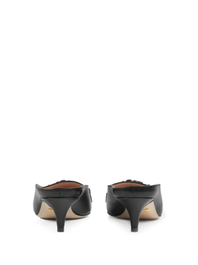 Shop Gucci Sandalo Slider Pumps In Black