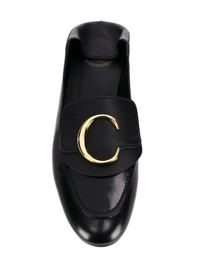 Shop Chloé Loafers In Black