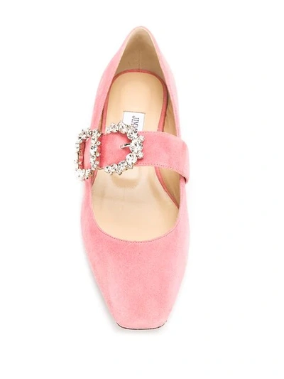 Shop Jimmy Choo Goodwin Flat Shoes In Pink