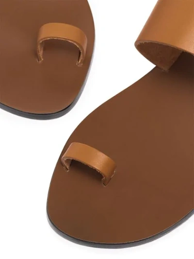 Shop Atp Atelier Astrid Flat Sandals In Brown