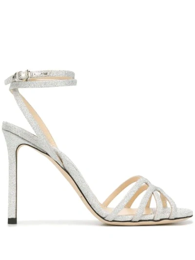 Shop Jimmy Choo Mimi Sandals In Silver