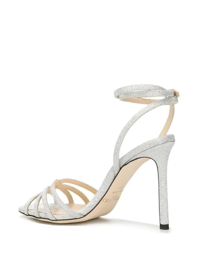 Shop Jimmy Choo Mimi Sandals In Silver