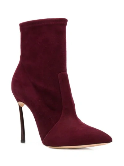 Shop Casadei Blade Ankle Boots In Red