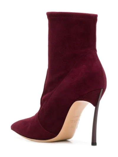 Shop Casadei Blade Ankle Boots In Red