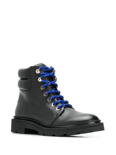 Shop Bally Ankle Lace-up Boots In Black