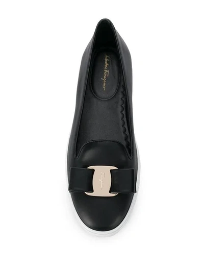 Shop Ferragamo Vara Bow Pumps In Black