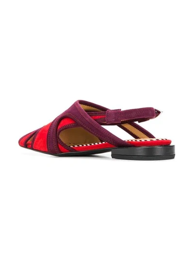 Shop Toga Slingback Sandals In Red