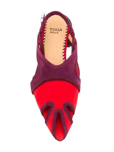 Shop Toga Slingback Sandals In Red