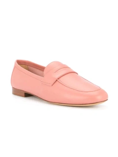 Shop Mansur Gavriel Almond Toe Loafers In Pink