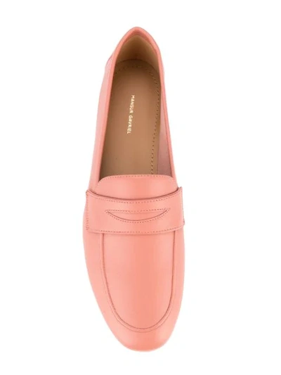Shop Mansur Gavriel Almond Toe Loafers In Pink