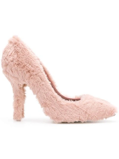 Shop Dolce & Gabbana Fluffy Pumps In Pink