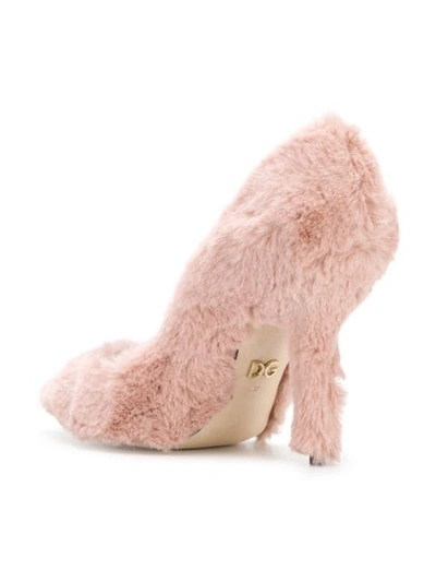 Shop Dolce & Gabbana Fluffy Pumps In Pink