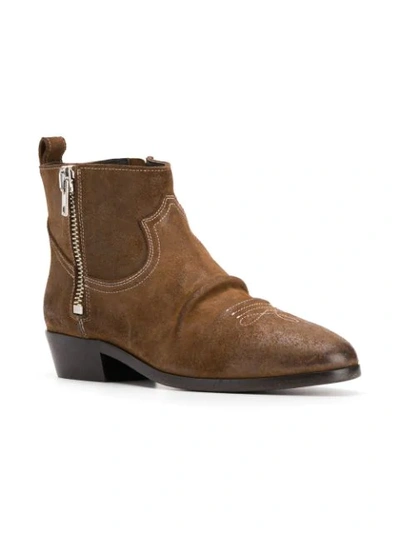 Shop Golden Goose Side-zip Ankle Boots In Brown