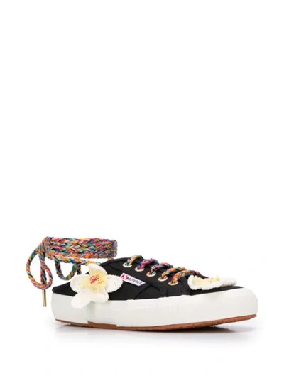 Shop Superga X  Flower Sneakers In Black