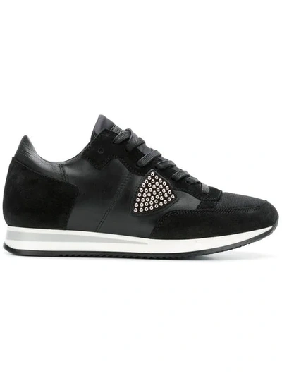 Shop Philippe Model Tropez Runner Sneakers In Black