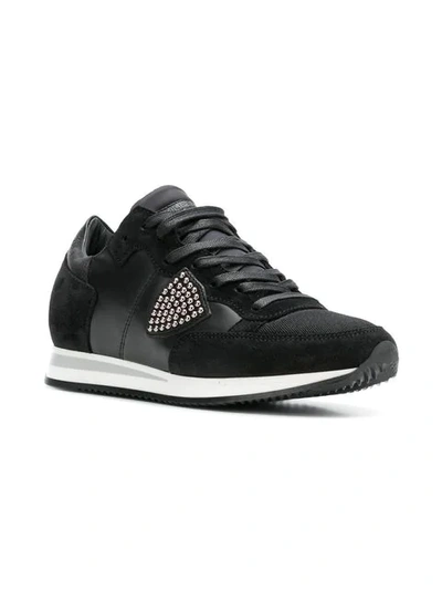 Shop Philippe Model Tropez Runner Sneakers In Black