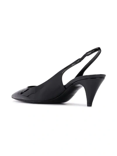 Shop Saint Laurent Slingback Pumps In Black