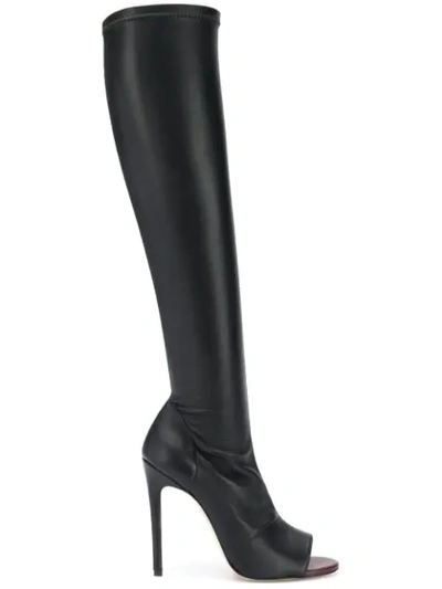 Shop Victoria Beckham Opaz Thigh High Boots In Black