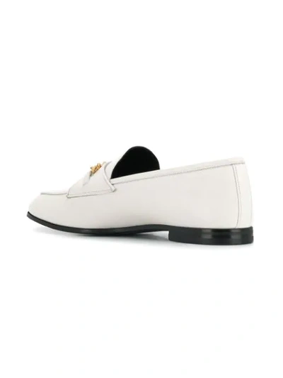 Shop Tom Ford Chain Trim Loafers In White