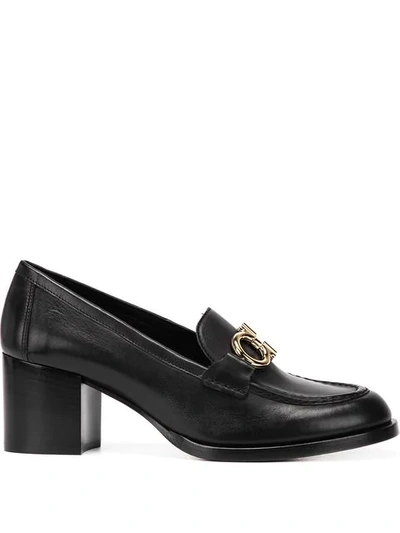 Shop Ferragamo Gancini Moccasin-style Pumps In Black