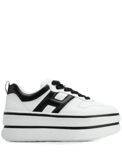 Shop Hogan Flatform Sneakers In White