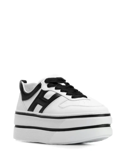 Shop Hogan Flatform Sneakers In White