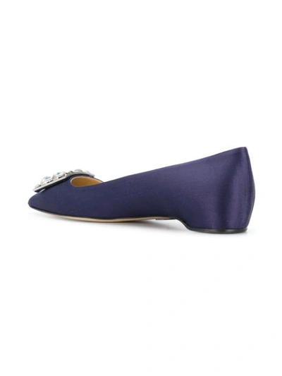 Shop Paul Andrew Pointed Toe Ballerina Shoes In Blue