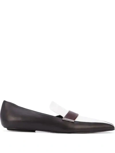 Shop Rosetta Getty Slip-on Loafers In Black