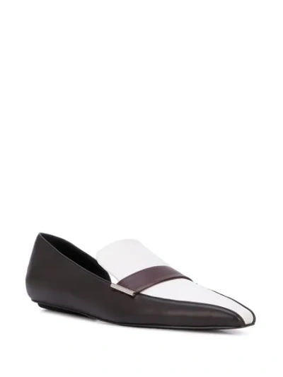 Shop Rosetta Getty Slip-on Loafers In Black