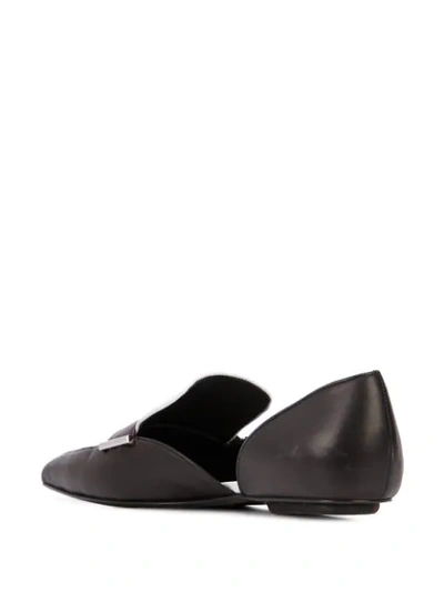 Shop Rosetta Getty Slip-on Loafers In Black