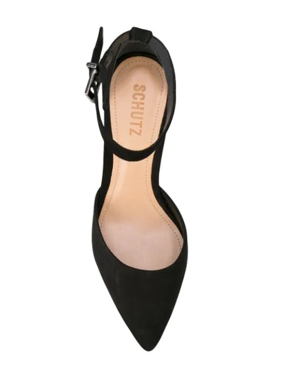 Shop Schutz Pointed Ankle Strap Pumps In Black