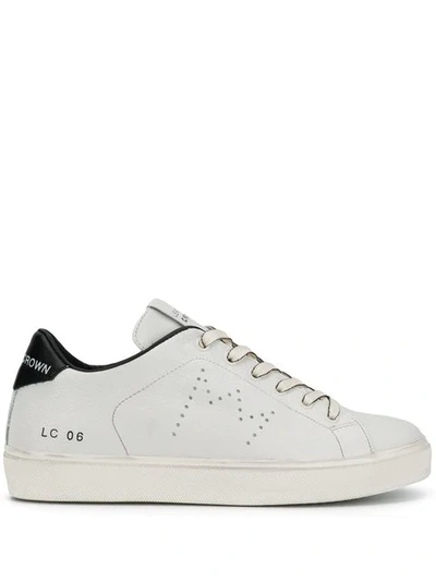 Shop Leather Crown Iconic Sneakers In Neutrals