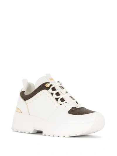Shop Michael Michael Kors Cosmo Studded Sneakers In White
