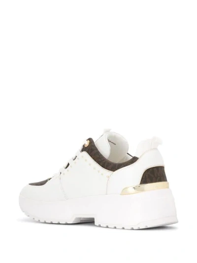 MICHAEL MICHAEL KORS COSMO STUDDED SNEAKERS - 白色