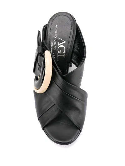 Shop Agl Attilio Giusti Leombruni Heeled Sandals In Black