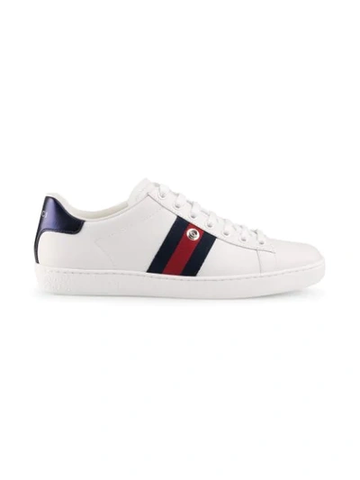 Shop Gucci Ace Sneaker With Removable Patches In White