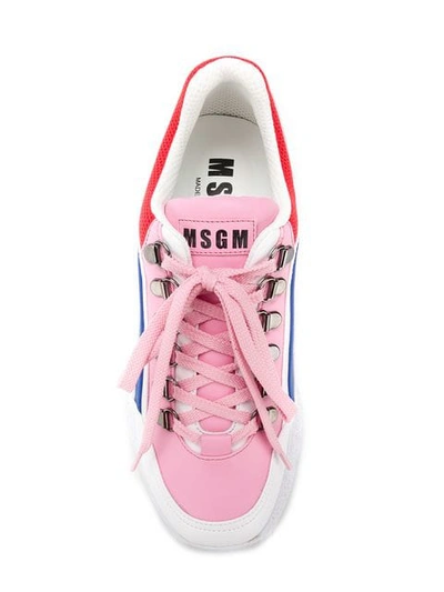 Shop Msgm Hiking Sneakers - White