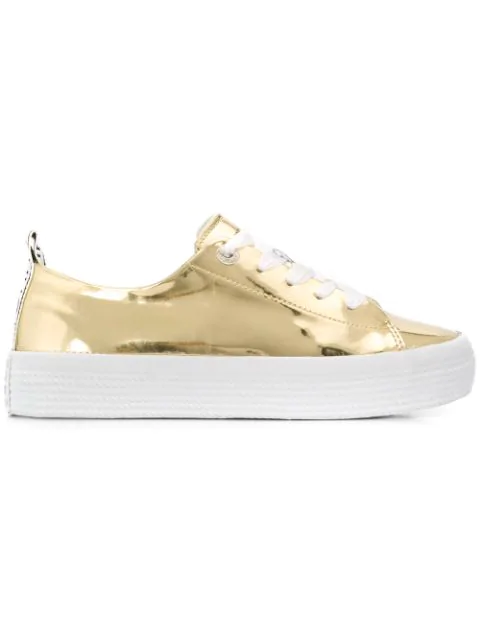 tommy hilfiger gold sneakers