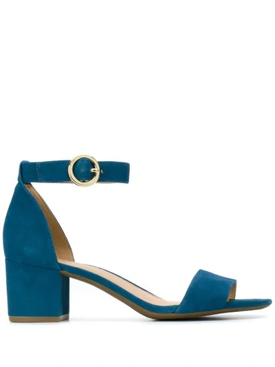 Shop Michael Michael Kors Ankle Strap Sandals In Blue