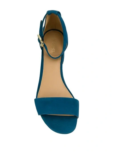 Shop Michael Michael Kors Ankle Strap Sandals In Blue