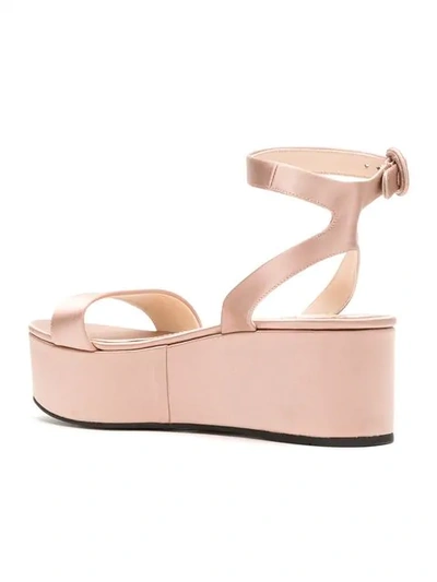Shop Prada Open Toe Platform Sandals In Pink